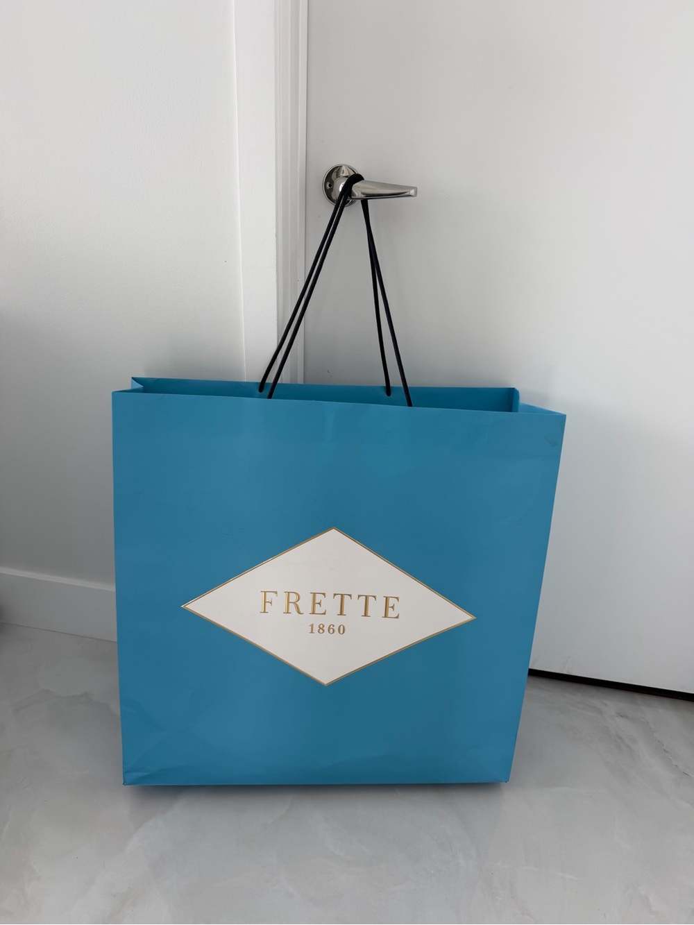 Giant XL Frette 1860 Shopping Bag “The Finest Linens in the World”
